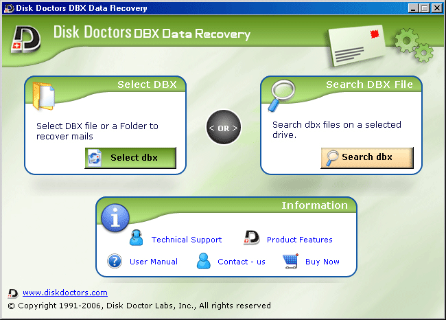 DBX Data Recovery - Screen 3